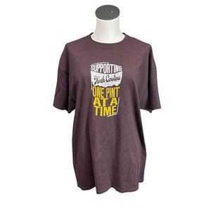 LAST CALL! Brown Supporting North Carolina One Pint at a Time Beer Tee XL
